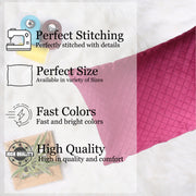 Both Side Quilted Velvet Rectangular Cushion Cover (Set of 2), Maroon